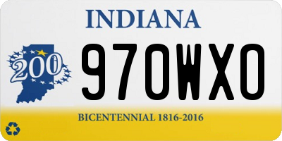 IN license plate 970WXO