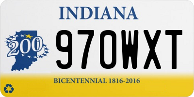 IN license plate 970WXT
