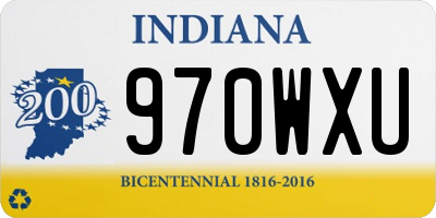 IN license plate 970WXU