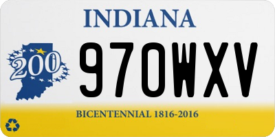 IN license plate 970WXV
