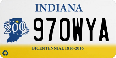 IN license plate 970WYA