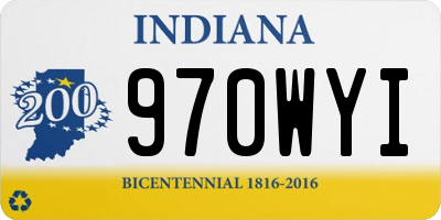 IN license plate 970WYI