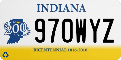 IN license plate 970WYZ
