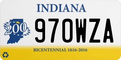 IN license plate 970WZA