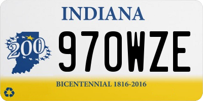 IN license plate 970WZE