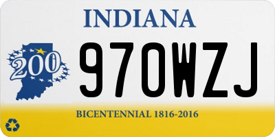 IN license plate 970WZJ