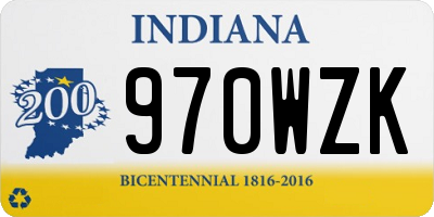 IN license plate 970WZK
