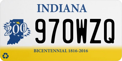 IN license plate 970WZQ