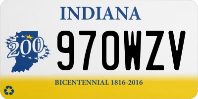 IN license plate 970WZV