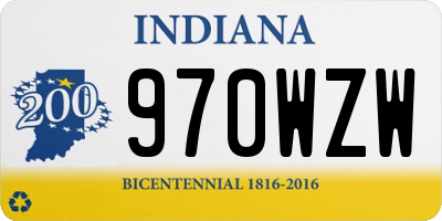 IN license plate 970WZW