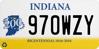 IN license plate 970WZY