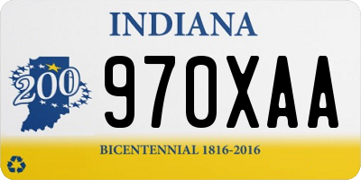 IN license plate 970XAA