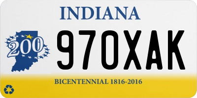 IN license plate 970XAK