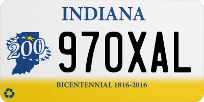 IN license plate 970XAL