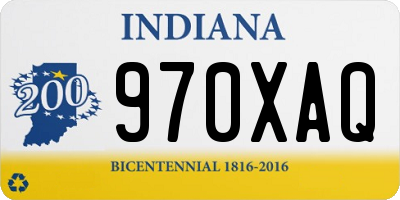 IN license plate 970XAQ