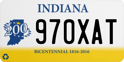 IN license plate 970XAT