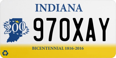 IN license plate 970XAY