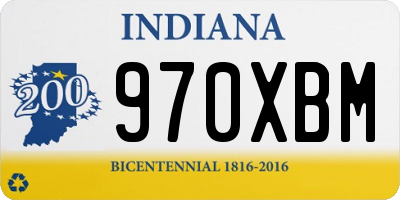 IN license plate 970XBM