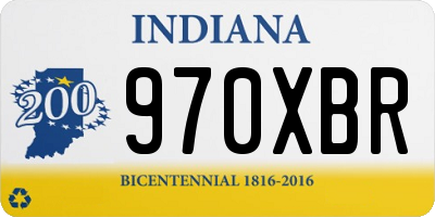 IN license plate 970XBR