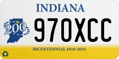 IN license plate 970XCC