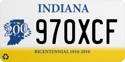 IN license plate 970XCF