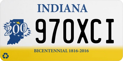 IN license plate 970XCI