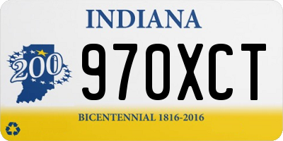 IN license plate 970XCT
