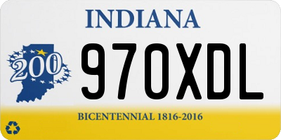 IN license plate 970XDL