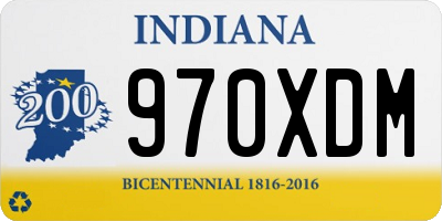 IN license plate 970XDM