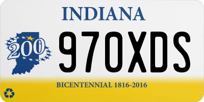 IN license plate 970XDS