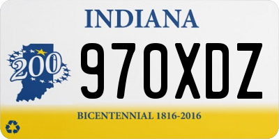 IN license plate 970XDZ