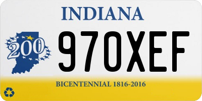 IN license plate 970XEF