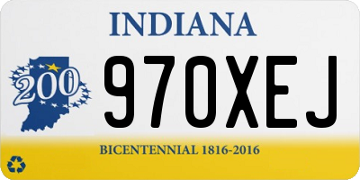IN license plate 970XEJ