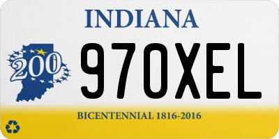 IN license plate 970XEL