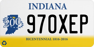 IN license plate 970XEP