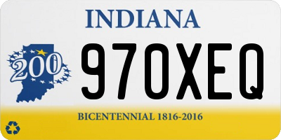IN license plate 970XEQ