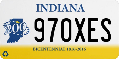 IN license plate 970XES