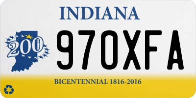 IN license plate 970XFA