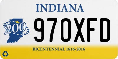 IN license plate 970XFD