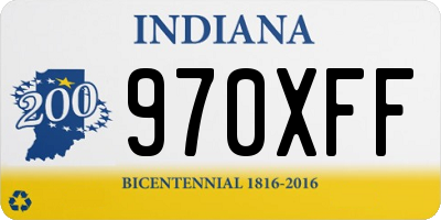 IN license plate 970XFF