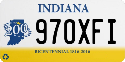 IN license plate 970XFI