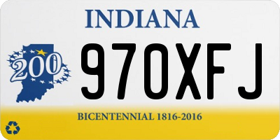 IN license plate 970XFJ