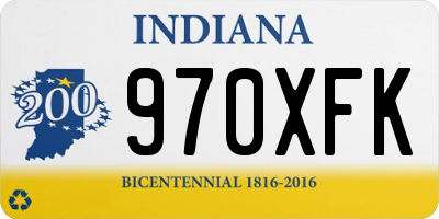 IN license plate 970XFK