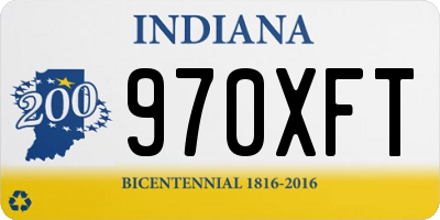 IN license plate 970XFT