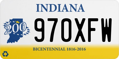 IN license plate 970XFW