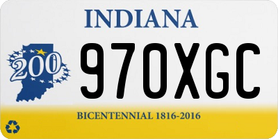 IN license plate 970XGC