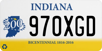 IN license plate 970XGD