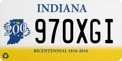 IN license plate 970XGI