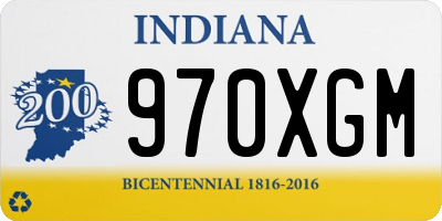 IN license plate 970XGM