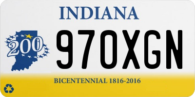 IN license plate 970XGN